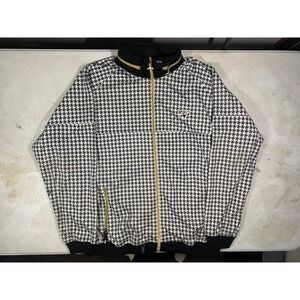 Vintage Lifted Research Group LRG Houndstooth Pattern Jacket Stash Hood XXL